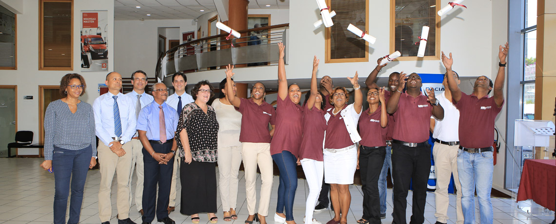 Martinique Automobiles partnership with Pôle emploi and Opcalia