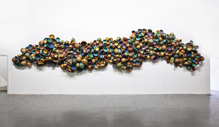 Painting by Pascale Marthine Tayou at the Black Forest exhibition