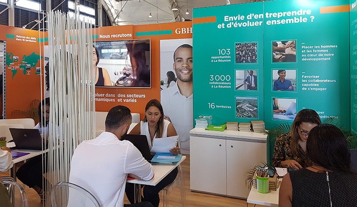 GBH taking part in the job fair in La Réunion