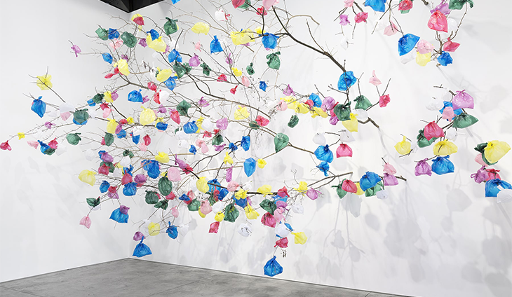 Flower relief by Pascale Marthine Tayou, at the Black Forest exhibition