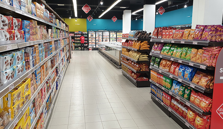 department of the Leader Price hypermarket in Abidjan, Ivory Coast