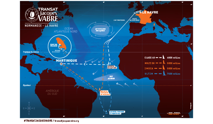 Parcours officiel de la Transat Jacques Vabre 2021