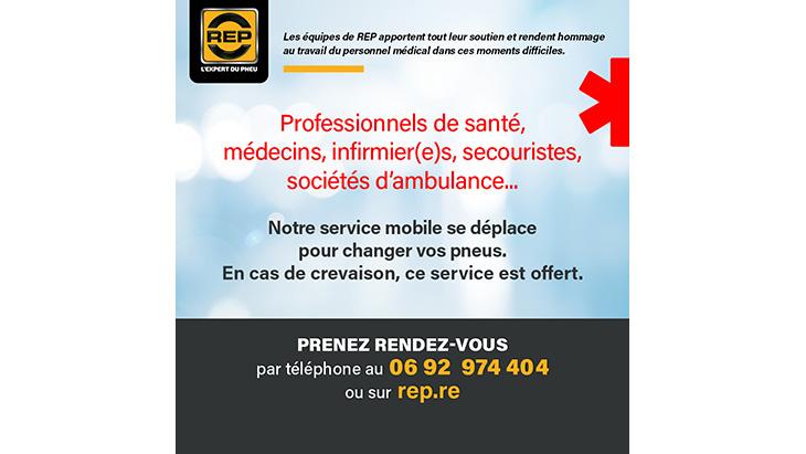 affiche de REP concernant un service mobile dédié au personnel soignant  