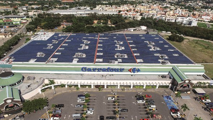 Photovoltaic panels on the roof of a GBH subsidiary