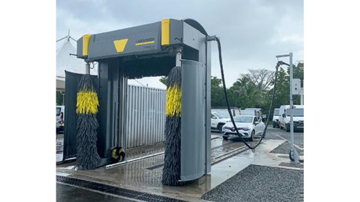 Système de lavage de véhicule "zéro consommation, zéro rejet"