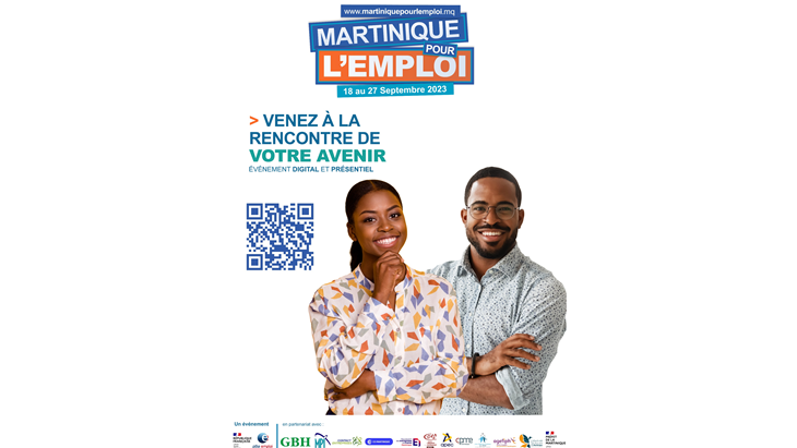 Affiche de promotion de la 3e édition de Martinique pour l’emploi 
