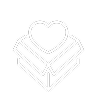 Heart in cardboard