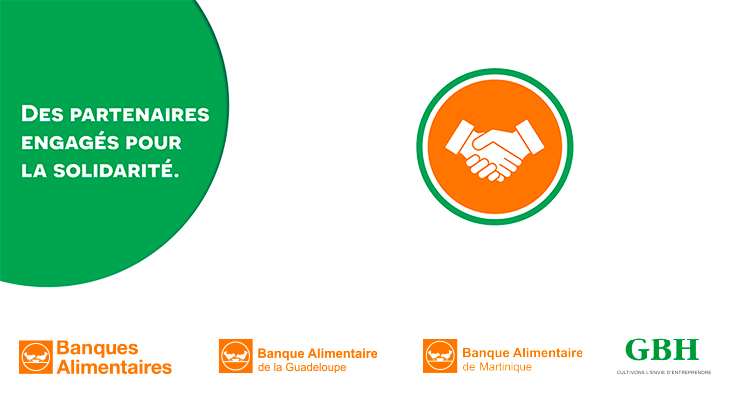 Affiche de l'engagement de GBH avec les Banques Alimentaires